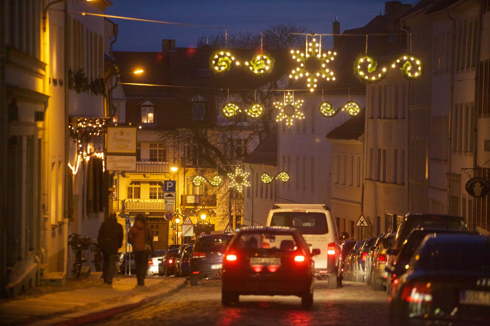 Weihnachtsbeleuchtung in der Fischerstraße, Torgau
