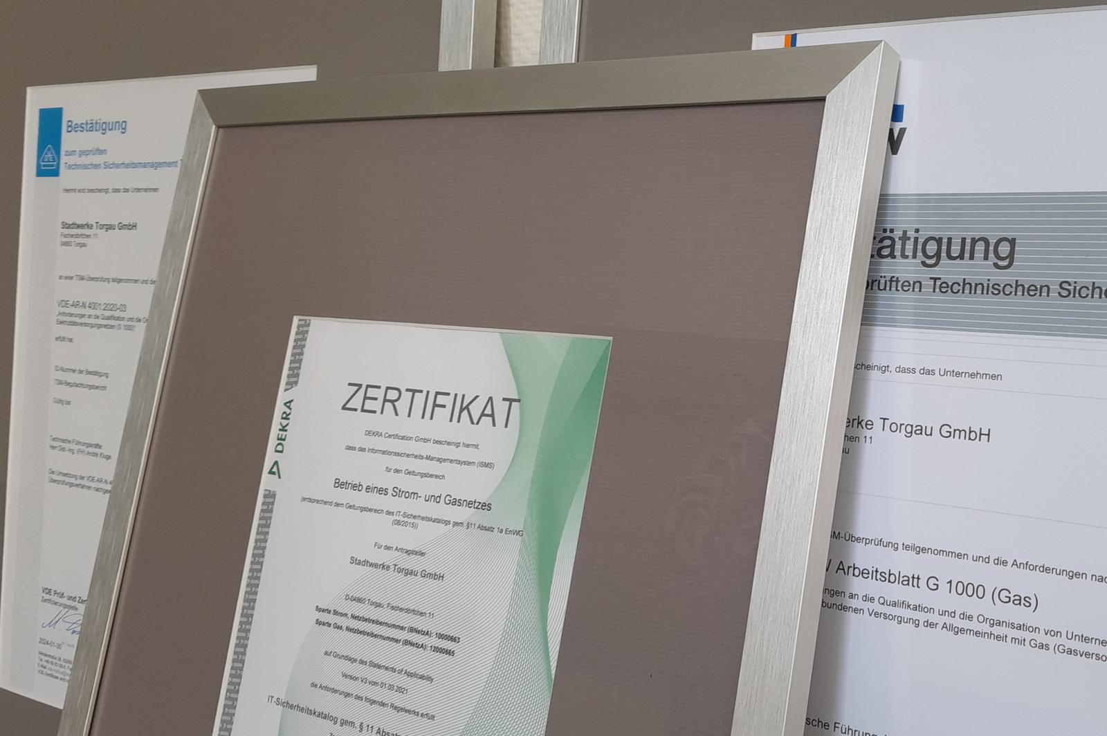 neue Zertifikate TSM und ISMS