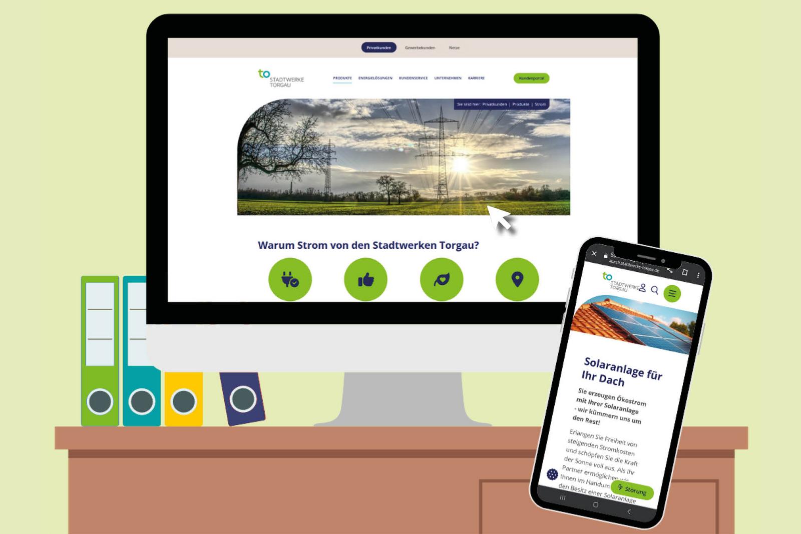 Hinweis Relaunch Stadtwerke Torgau Webseite