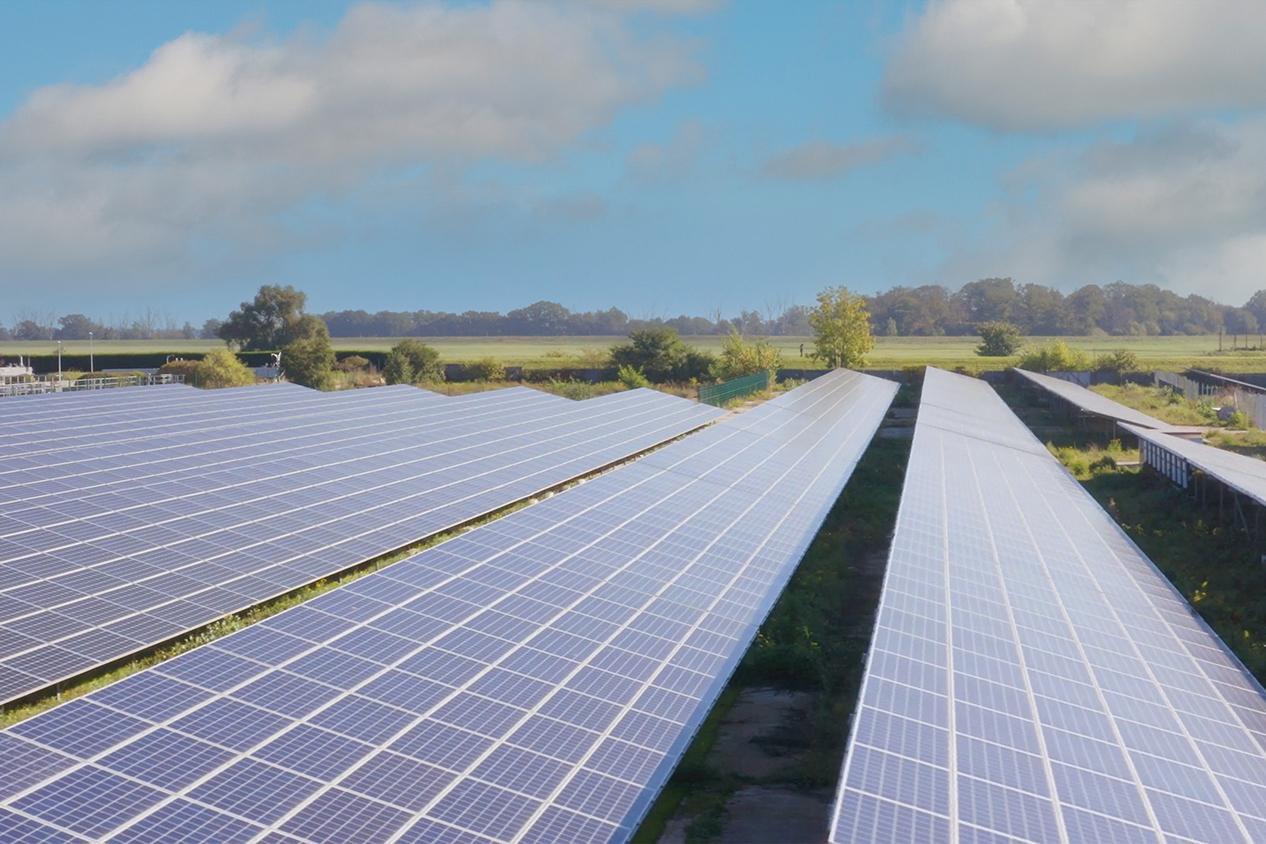 Ansicht der Solarparks der Stadtwerke Torgau 